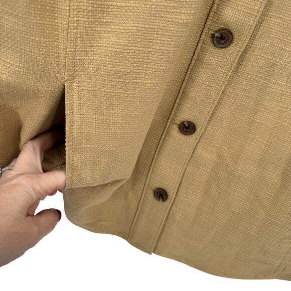 Talbots Shirt Jacket Womens P Petite Button Up Long Sleeve Shacket + Pockets - Picture 2 of 7